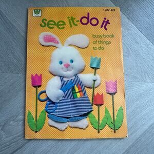 Whitman See it Do it Busy Book of Things Do Craft Coloring Easter Vintage 1978